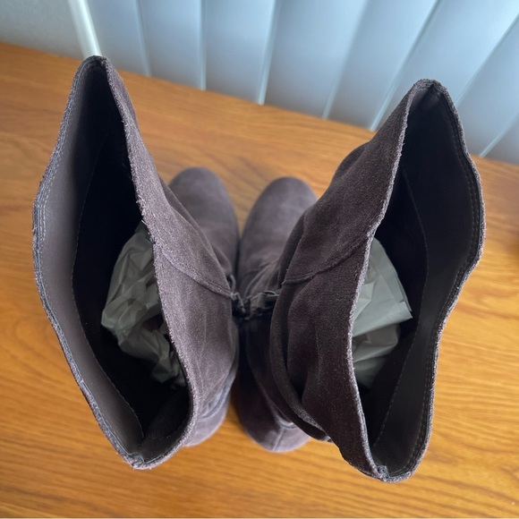 Violet & Red Janine Slouch Suede Boots Size 7.5 Brown - Picture 13 of 14